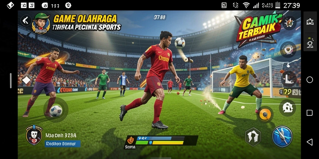 Tampilan gameplay mendebarkan yang menampilkan berbagai olahraga.