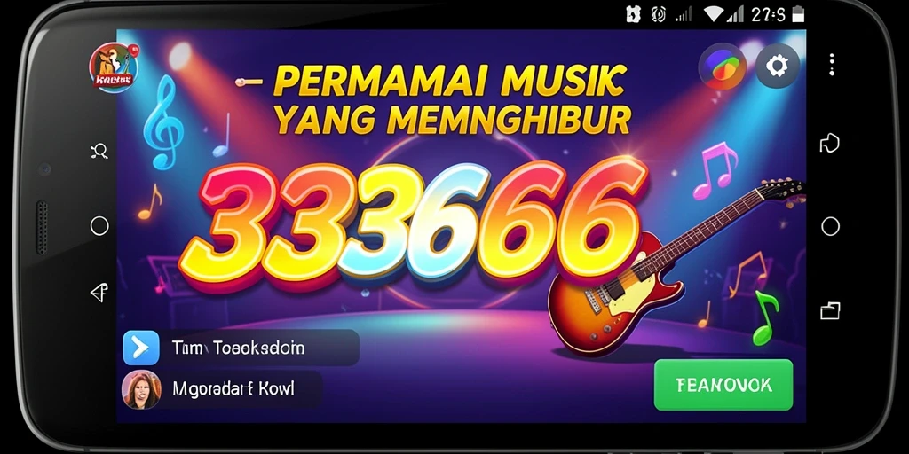 Tampilan menarik dari gameplay 333666 yang penuh musik.