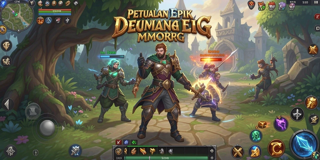 Tampilan gameplay epik dari 5ZK dengan karakter yang beraksi di dunia fantastis.