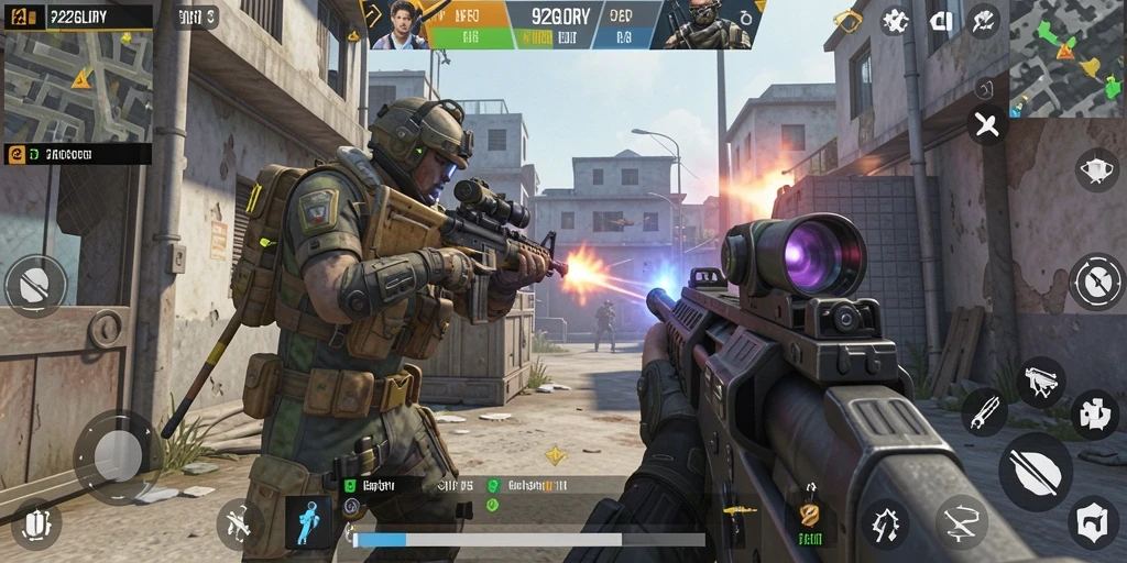 Tampilan aksi mendebarkan dalam gameplay 92GLORY.