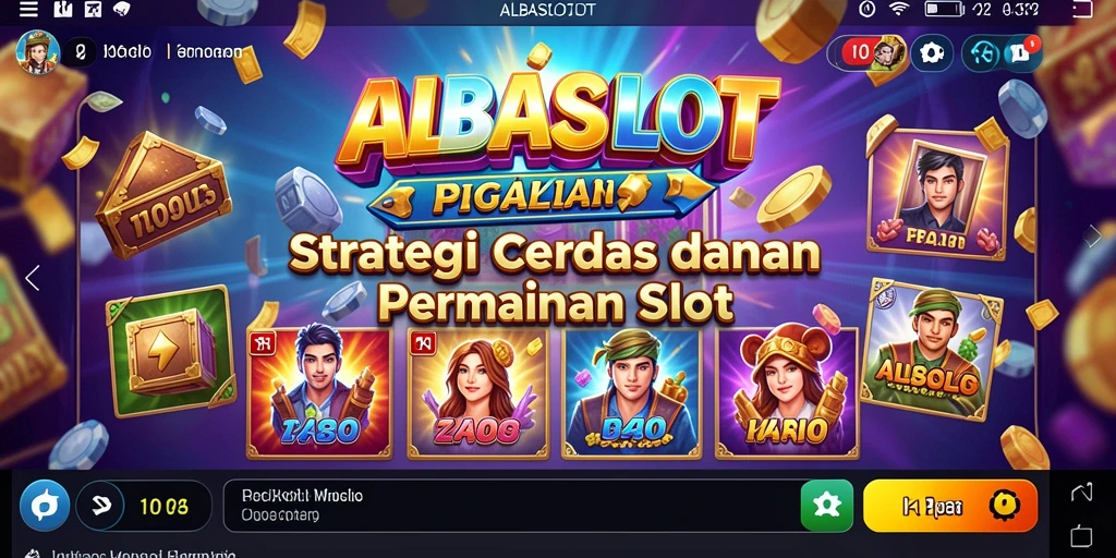 Tampilan screenshot utama ALBASLOT menampilkan gameplay strategi yang menarik.