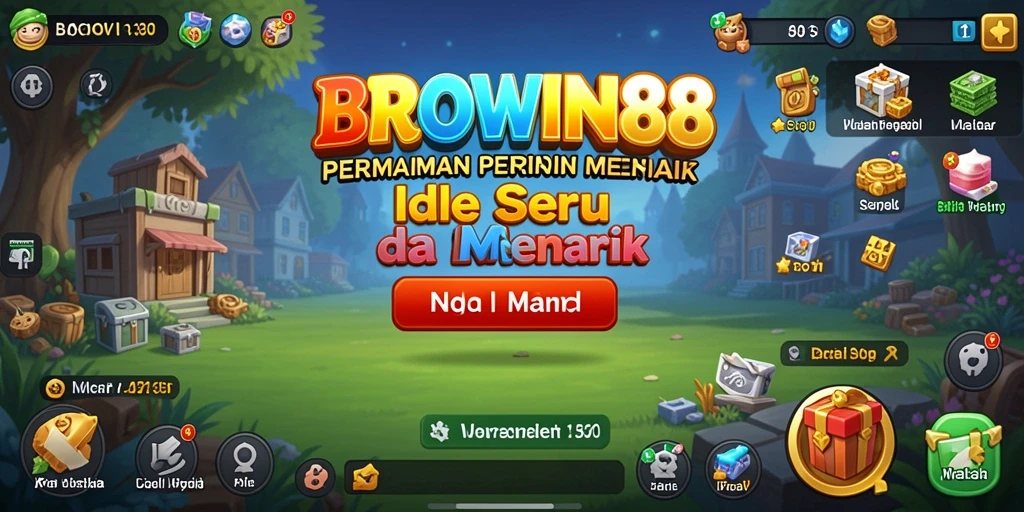 Menampilkan gameplay santai BROWIN88 dengan mekanisme Idle yang menarik.