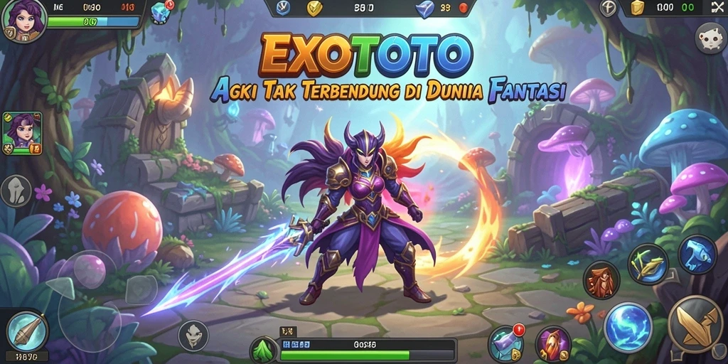 Tampilan gameplay seru dan dinamis dalam EXOTOTO.