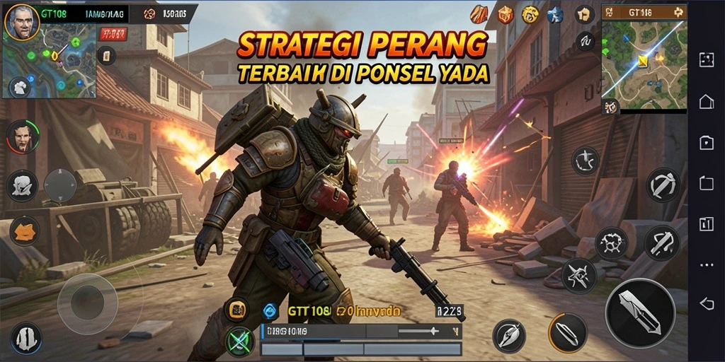 Tangkapan layar gameplay GT108 yang mendebarkan dalam aksi strategi.