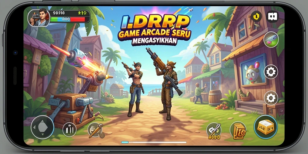 Screenshot utama IDRRP menampilkan gameplay Arcade yang menegangkan dan seru.
