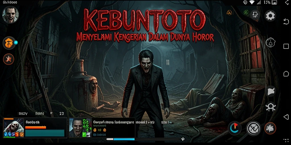 Tangkapan layar KEBUNTOTO menampilkan momen menegangkan di malam hari.
