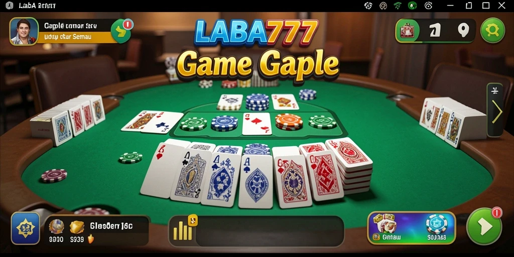 Tampilan menarik dari gameplay Gaple di LABA777.