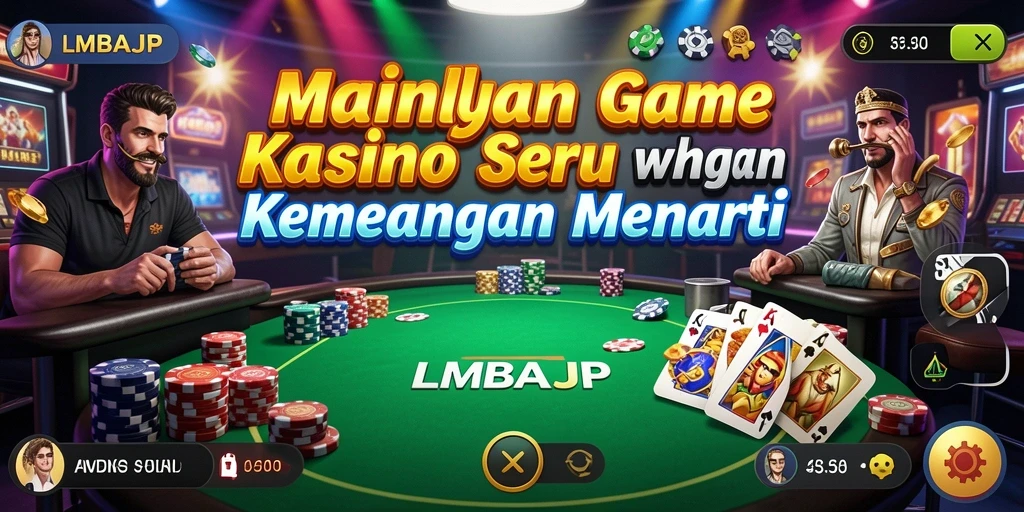 Screenshot utama LMBAJP menampilkan gameplay Kasino yang seru dan interaktif.