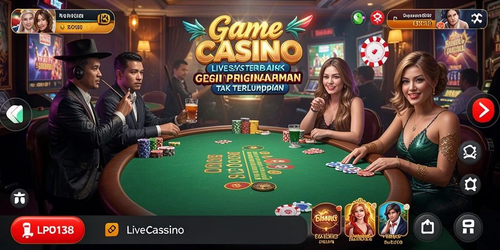Tampilan permainan Live Casino LPO138 yang mendebarkan dan interaktif.