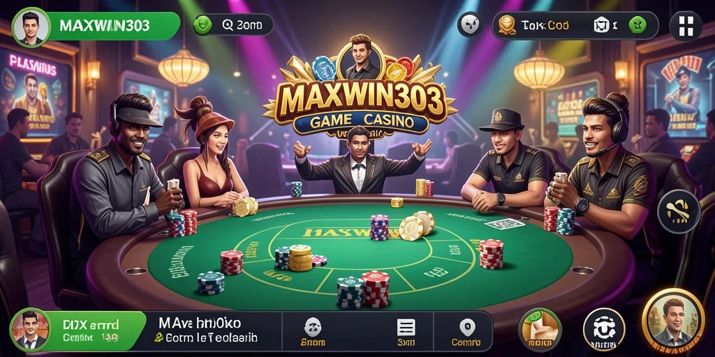 Tampilan menakjubkan gameplay Live Casino di MAXWIN303.