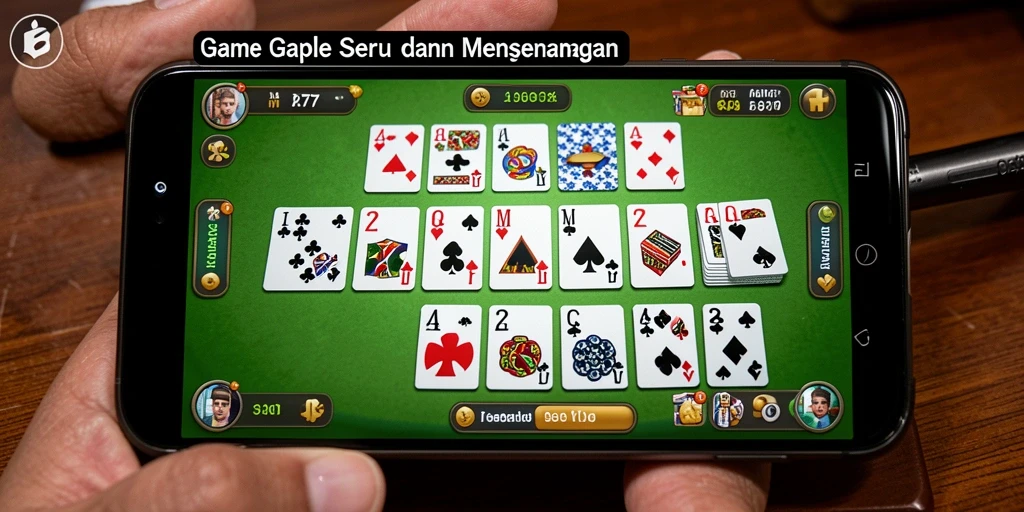 Screenshot gameplay Gaple menampilkan keseruan bermain bersama teman.