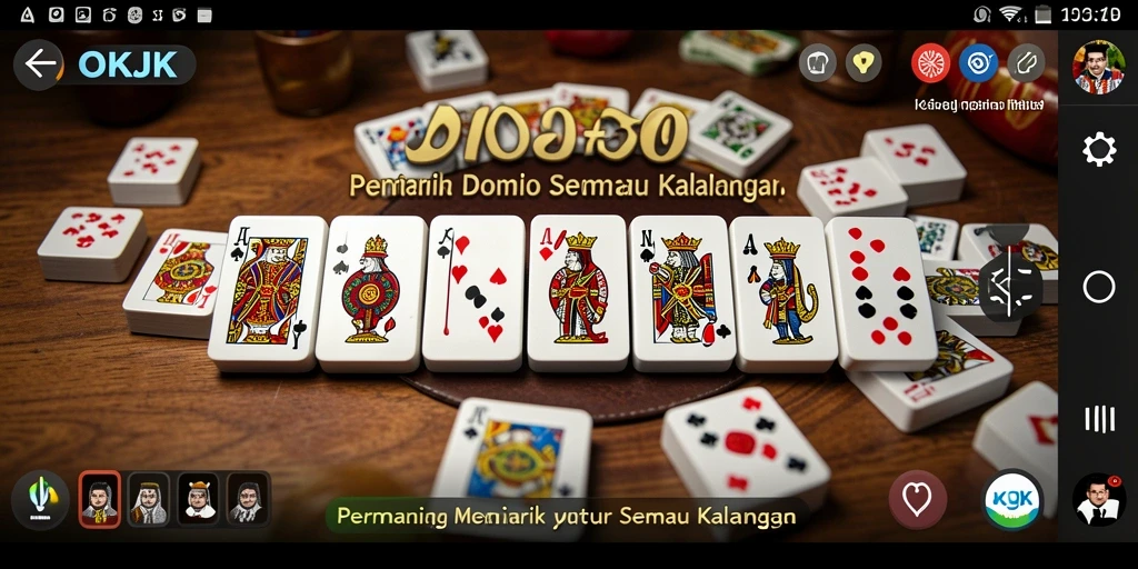 Tampilan gameplay OKJK yang menarik dalam permainan Domino.