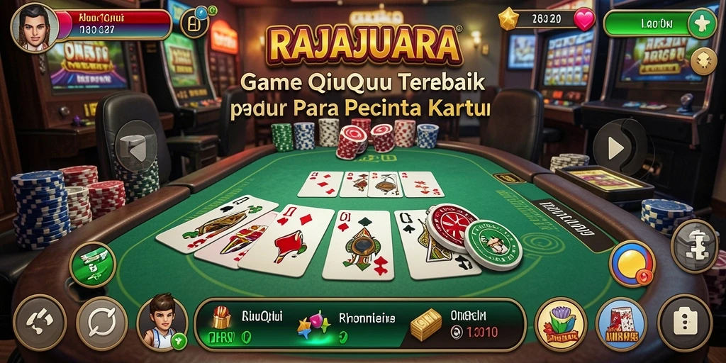 Tampilan gameplay RAJAJUARA saat bermain QiuQiu dengan teman.