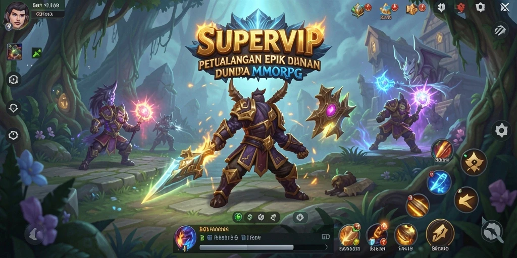 Tampilan gameplay menarik dari SUPERVIP yang menampilkan petualangan seru MMORPG.